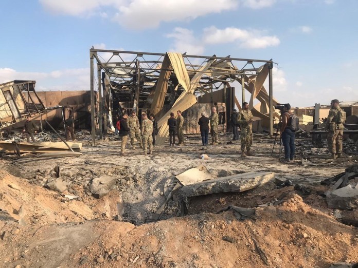 به‌ وێنه‌.. دیمه‌نی بنكه‌ی سه‌ربازی عه‌ین ئه‌سه‌د دوای مووشه‌كبارانه‌كه‌ی ئێران